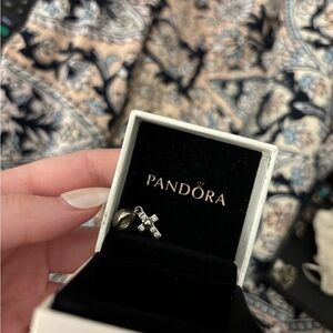 Diamond cross Pandora charm